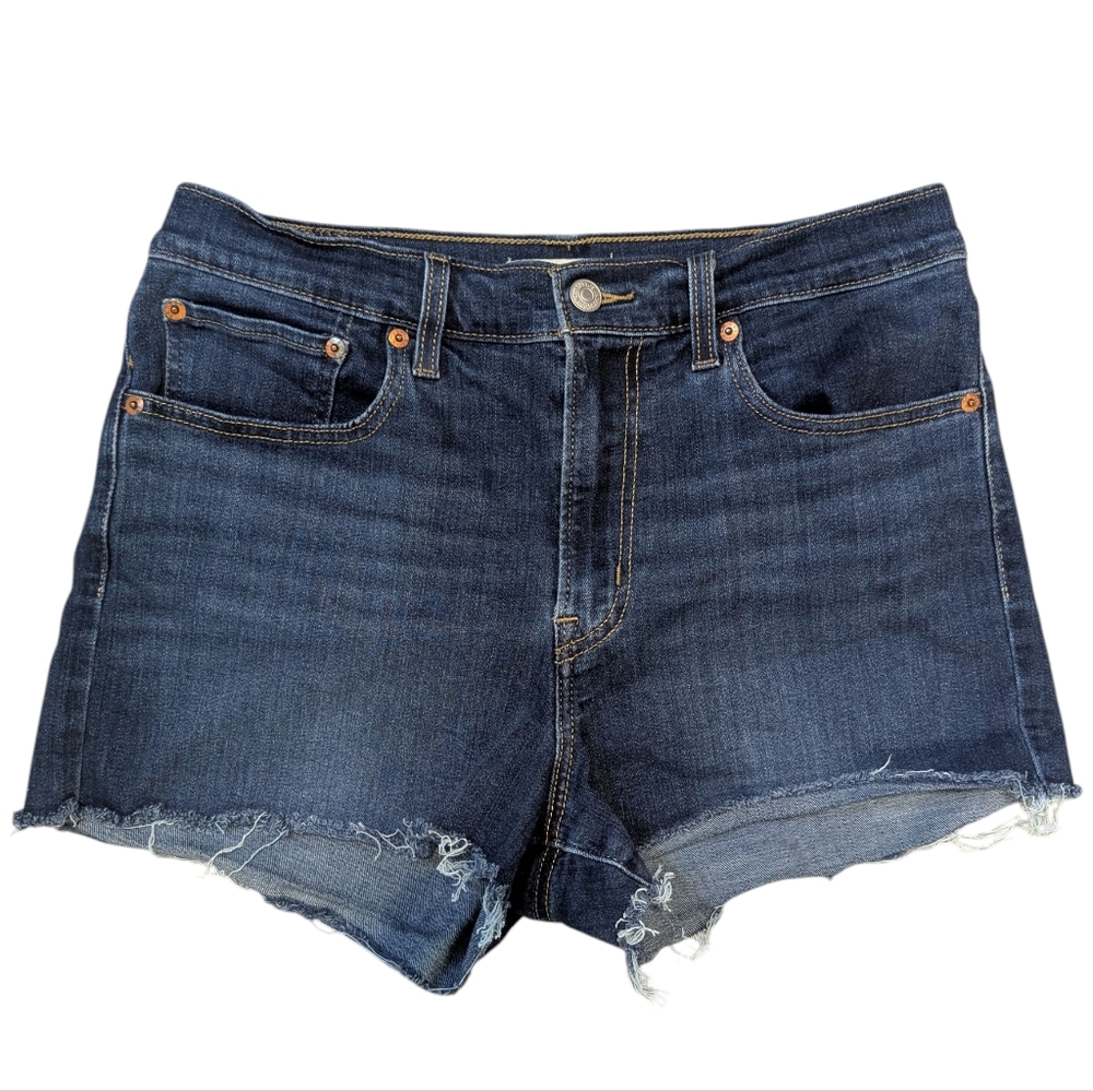 Levi's Blue Dark Wash High-Rise Denim Jean Shorts Size 30